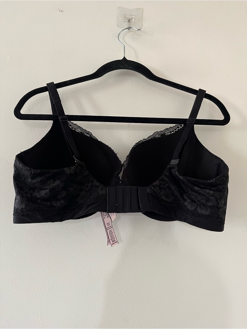 Victoria's Secret Black Floral Lace Bra 36DD Body By Victoria Perfect Shape - Picture 4 of 7